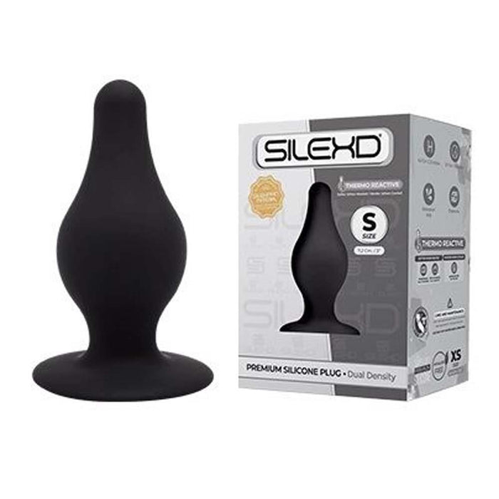 SilexD Dual Density Tapered Silicone Butt Plug Small in Default Title – adult toy for women and couples from Love2b