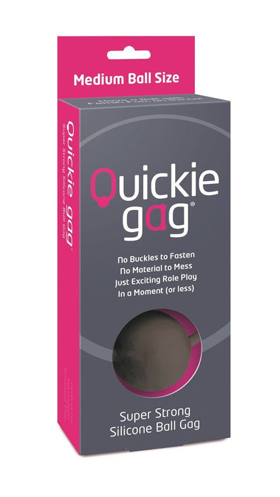 Quickie Gag Medium Ball - Black in Default Title – adult toy for women and couples from Love2b
