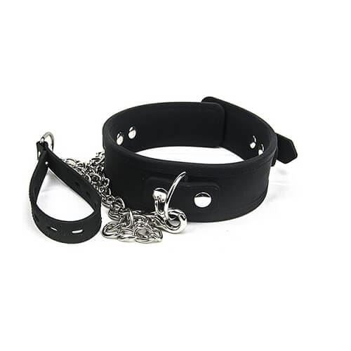 Bound to Please Silicone Collar and Lead Set in Default Title – adult toy for women and couples from Love2b