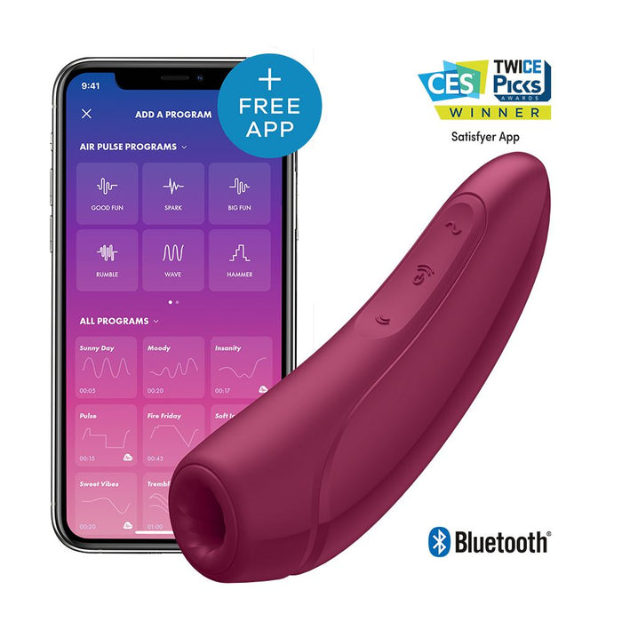 Satisfyer App Enabled Curvy 1+ Rose Red in Default Title – adult toy for women and couples from Love2b