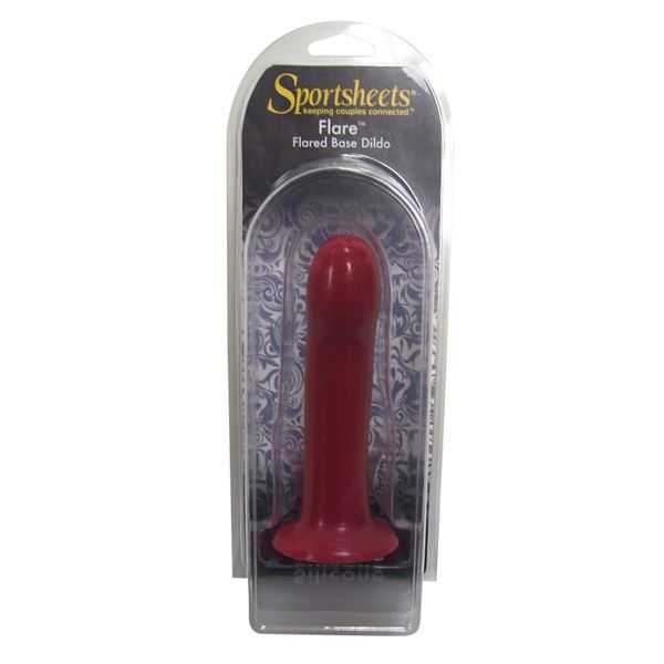 Sportsheets Strap On - "Flare" Silicone Dildo - Red Pearl in Default Title – adult toy for women and couples from Love2b