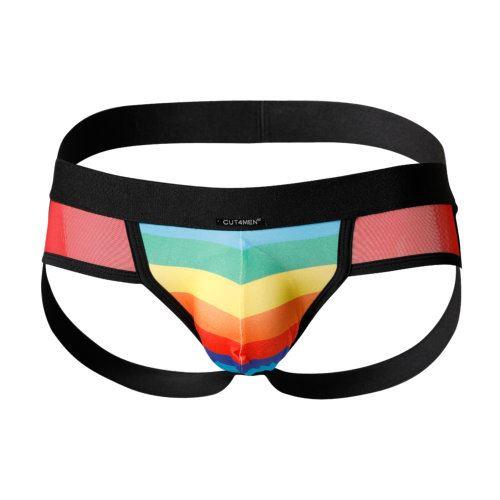 C4M Mixed Jockstrap Rainbow in Default Title – adult toy for women and couples from Love2b
