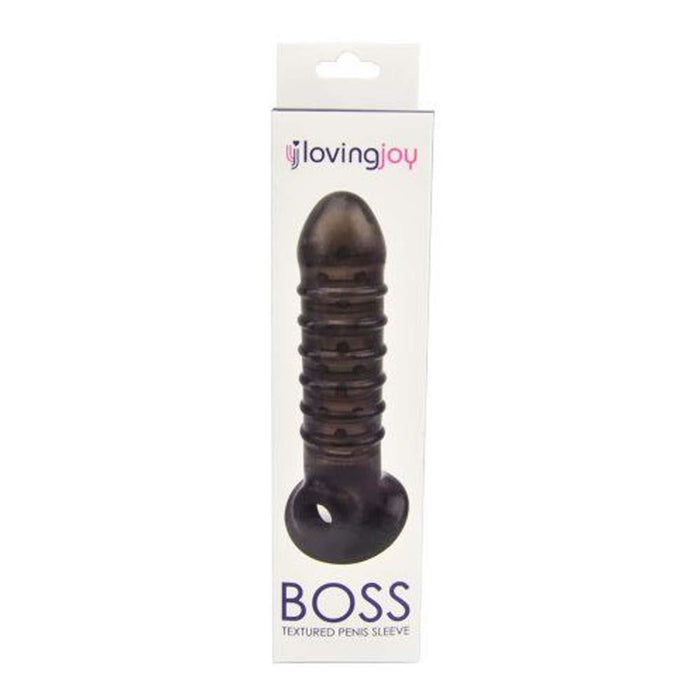 Loving Joy Boss Textured Penis Sleeve with Ball Loop in Default Title – adult toy for women and couples from Love2b