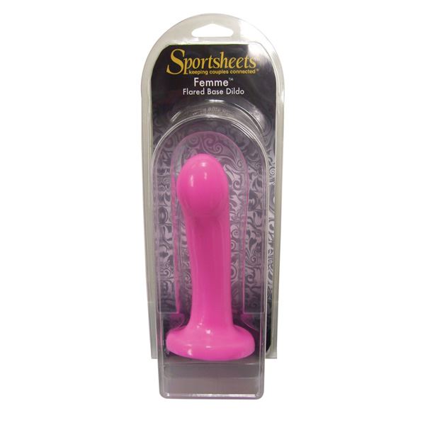 Sportsheets Strap On - "Femme" Rubber Dildo - Hot Pink in Default Title – adult toy for women and couples from Love2b