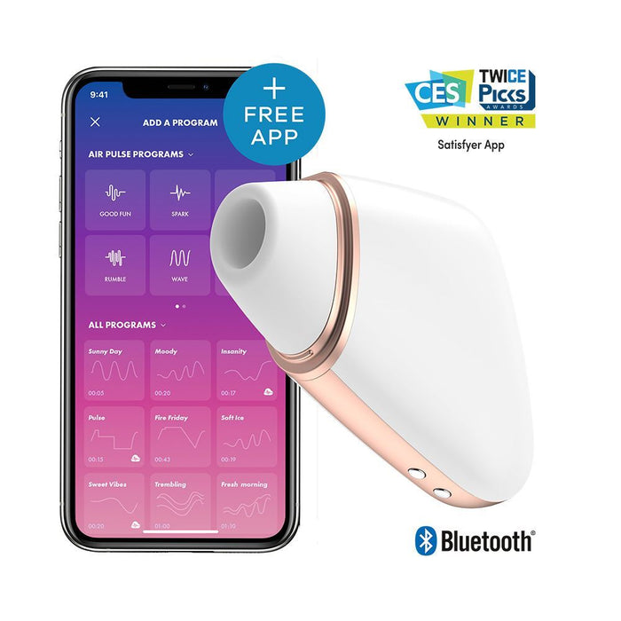 Satisfyer App Enabled Lover Triangle - White in Default Title – adult toy for women and couples from Love2b
