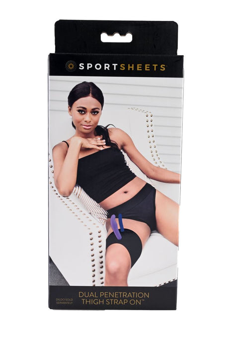 Sportsheets Strap On - Dual Penetration Thigh Strap On in Default Title – adult toy for women and couples from Love2b