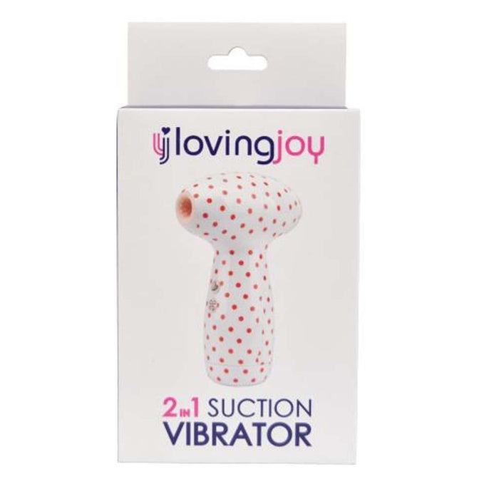 Loving Joy 2 in 1 Suction Vibrator Polka Dot in Default Title – adult toy for women and couples from Love2b