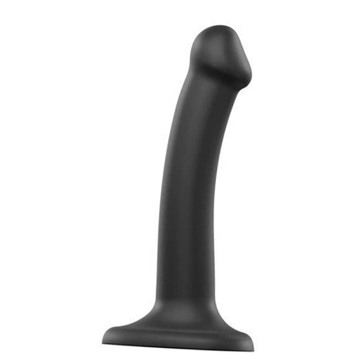 Strap-on-Me Semi-Realistic Dual Density Bendable Dildo Black Small in Default Title – adult toy for women and couples from Love2b