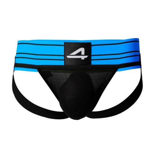 C4M Rugby Jockstrap Electric Blue in Default Title – adult toy for women and couples from Love2b