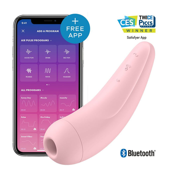 Satisfyer App Enabled Curvy 2+ Pink in Default Title – adult toy for women and couples from Love2b