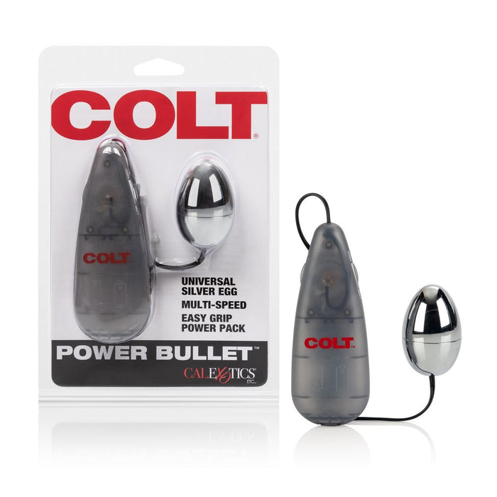 COLT Multi-Speed Power Bullet - Egg - Silver in Default Title – adult toy for women and couples from Love2b