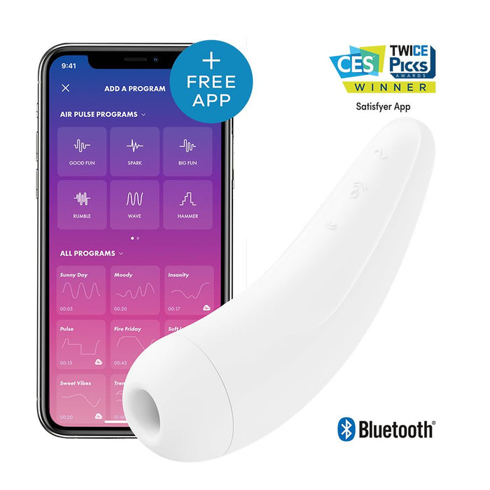 Satisfyer App Enabled Curvy 2+ White in Default Title – adult toy for women and couples from Love2b