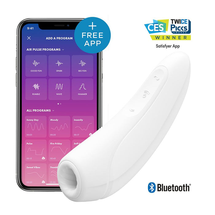 Satisfyer App Enabled Curvy 1+ White in Default Title – adult toy for women and couples from Love2b