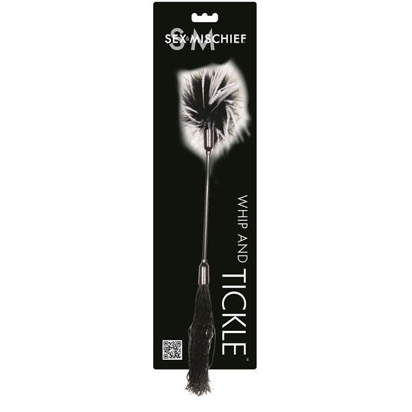 S&M Whipper Tickler - Black & White in Default Title – adult toy for women and couples from Love2b