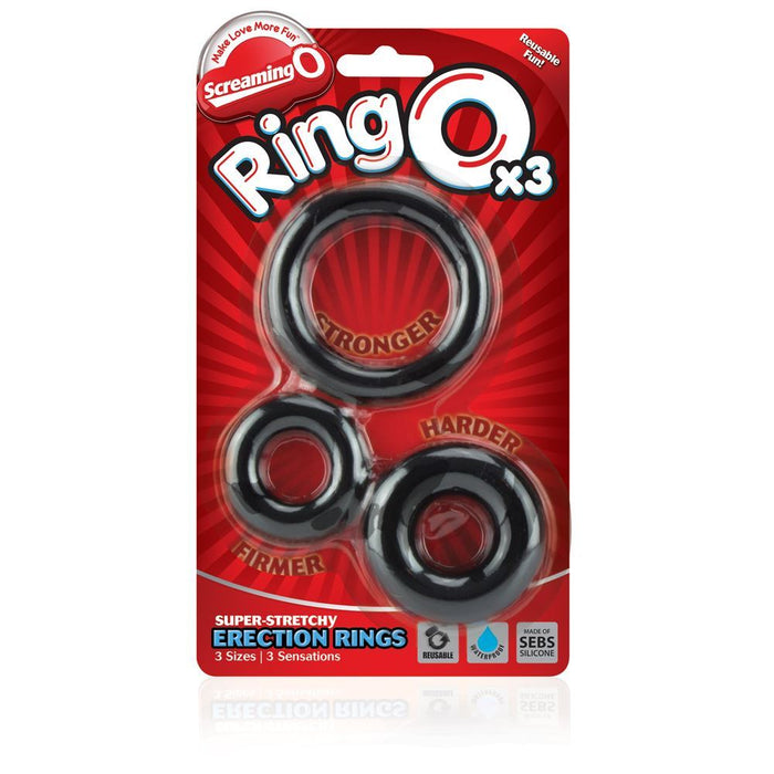 Screaming O RingO's x3 (Black) in Default Title – adult toy for women and couples from Love2b