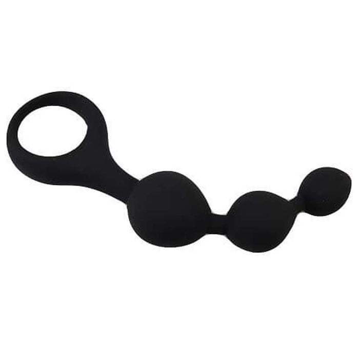 Loving Joy Triple Ripple Anal Beads-Black in Default Title – adult toy for women and couples from Love2b
