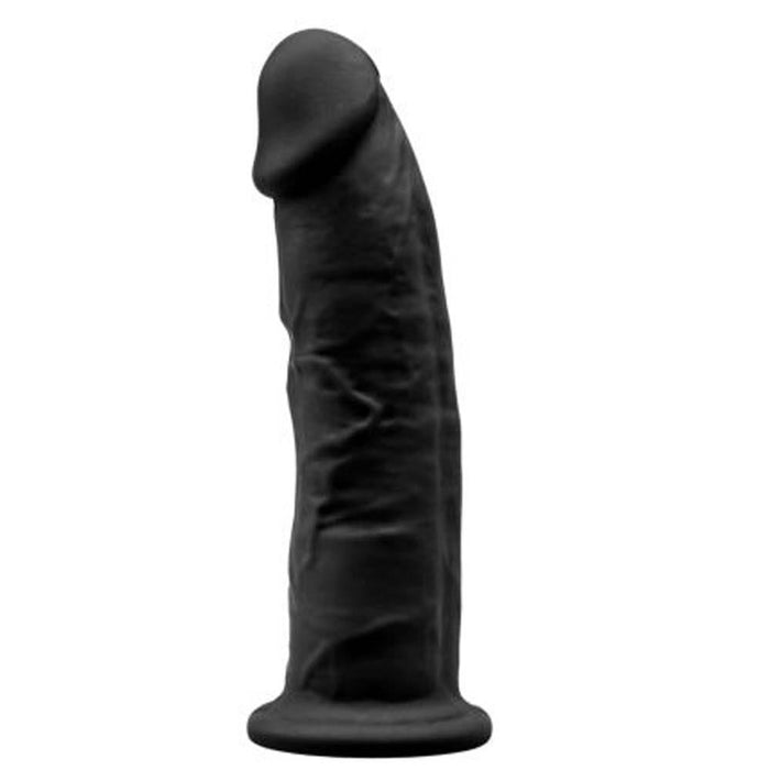 SilexD 7.5 inch Realistic Silicone Dual Density Dildo with Suction Cup Black