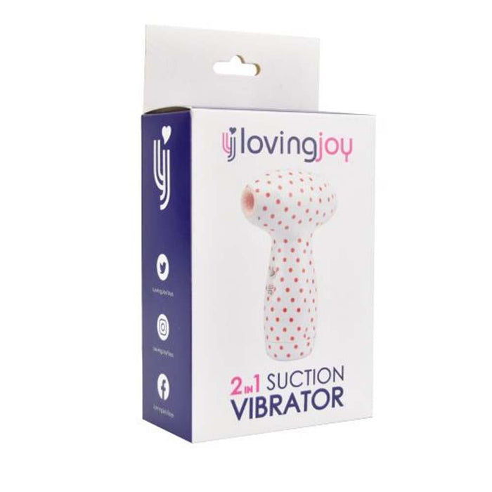 Loving Joy 2 in 1 Suction Vibrator Polka Dot