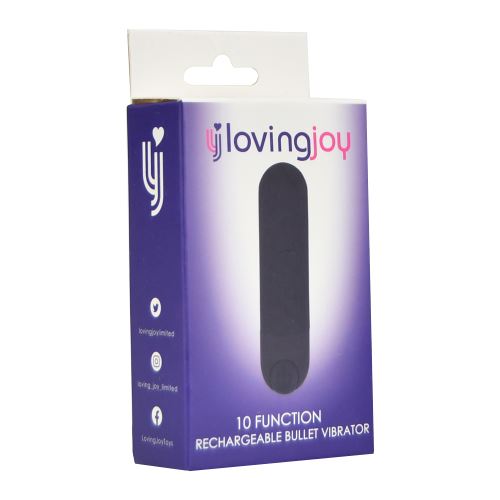 Vibratore Bullet ricaricabile Loving Joy 10 funzioni nero