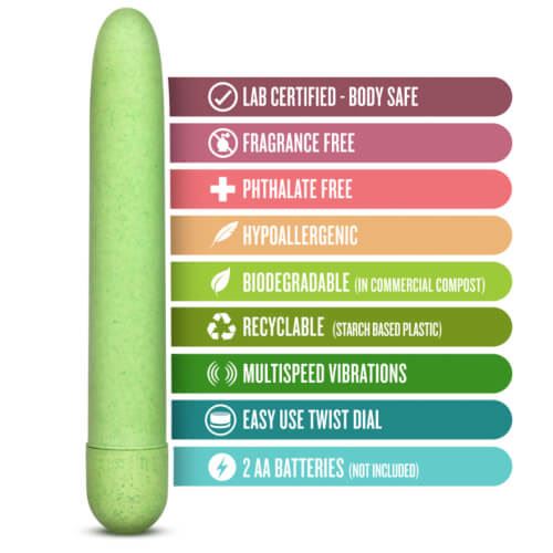 Biologisch abbaubarer Öko-Vibrator Gaia, Grün