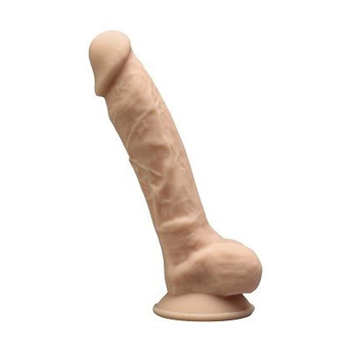 SilexD 7 inch Realistic Silicone Dual Density Dildo with Suction Cup and balls