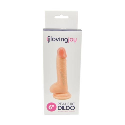 Loving Joy Dildo realistico con palline e ventosa 6 pollici