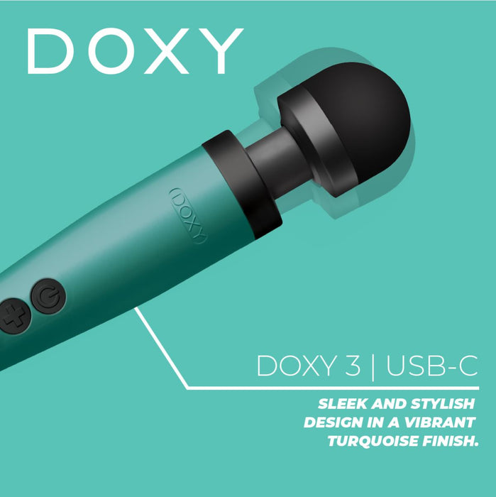 Doxy 3 USB-C - Turquoise intimate massager