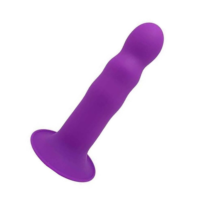 Adrien Lastic Cushioned Core Suction Cup Ribbed Silicone Dildo 7 Inch