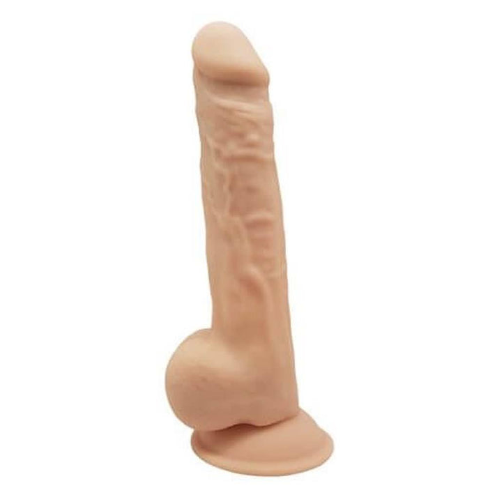 SilexD 9.5 inch Realistic Silicone Dual Density Dildo with Suction Cup with Balls