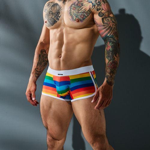 C4M Athletic Trunk Rainbow Sexy Briefs