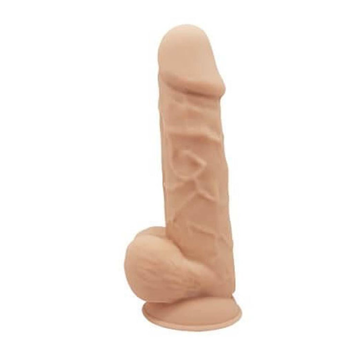 SilexD 8.5 inch Realistic Silicone Dual Density Girthy Dildo with Suction Cup with Balls