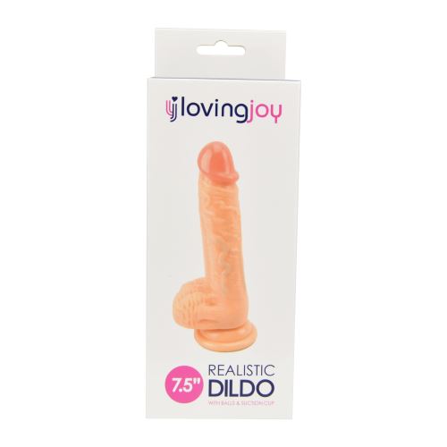 Loving Joy Realistischer Dildo mit Eiern und Saugnapf 7,5 Zoll