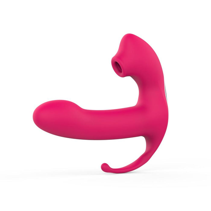 Love2b Premium 3-in-1 Sucking Vibrator Wearable, Remote Control, and Waterproof!