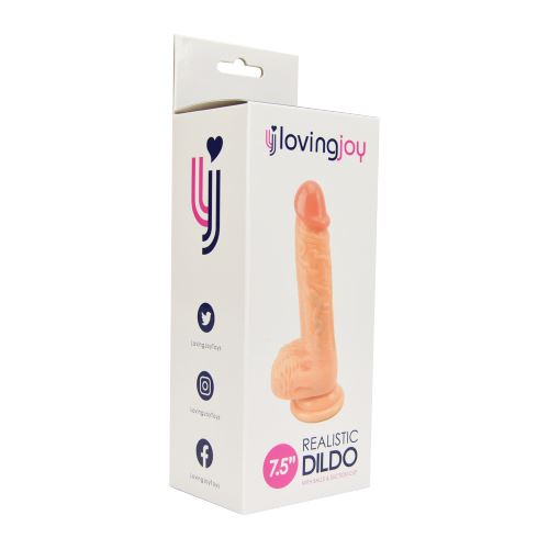 Loving Joy Realistischer Dildo mit Eiern und Saugnapf 7,5 Zoll