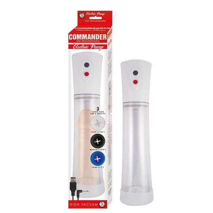 Commander USB Rechargeable High Vacuum Electric Penis Pump