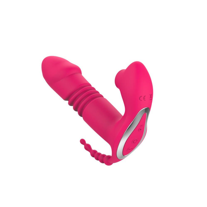 Love2b 3-1 Vibrator Telescopic Sucking Anal Wearable Remote Control Waterproof