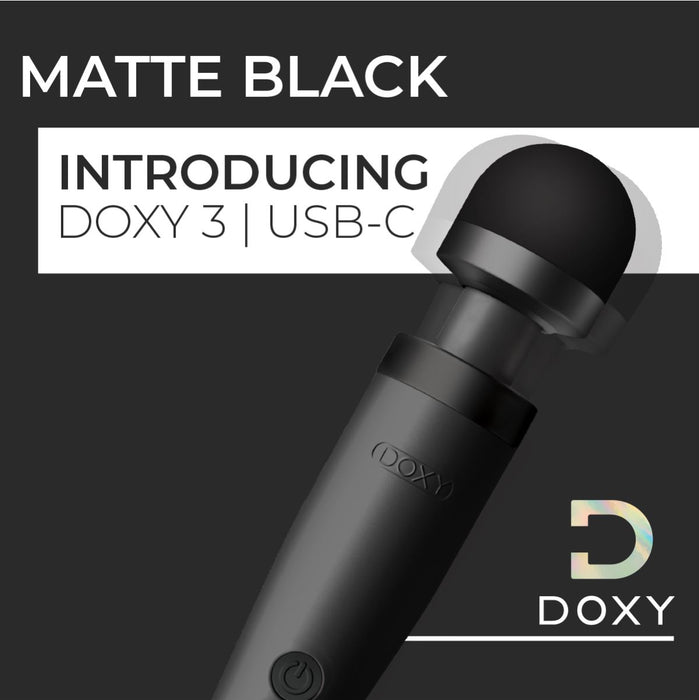 Doxy 3 USB-C - Matte Black intimate massager