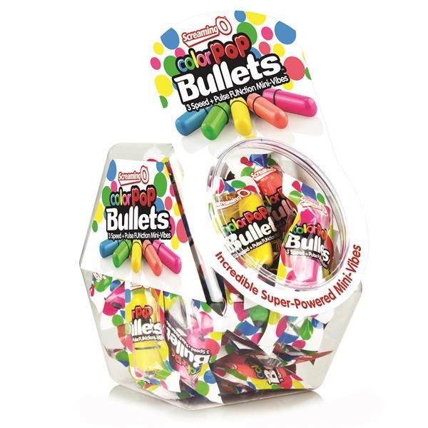 Screaming O Colour Pop Bullet in Candy Bowl Dispenser (40)  Vibe