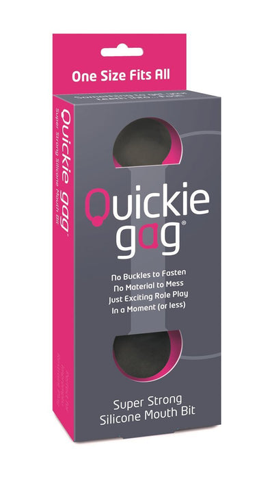 Quickie Gag Mouth Bit - Black (One Size)