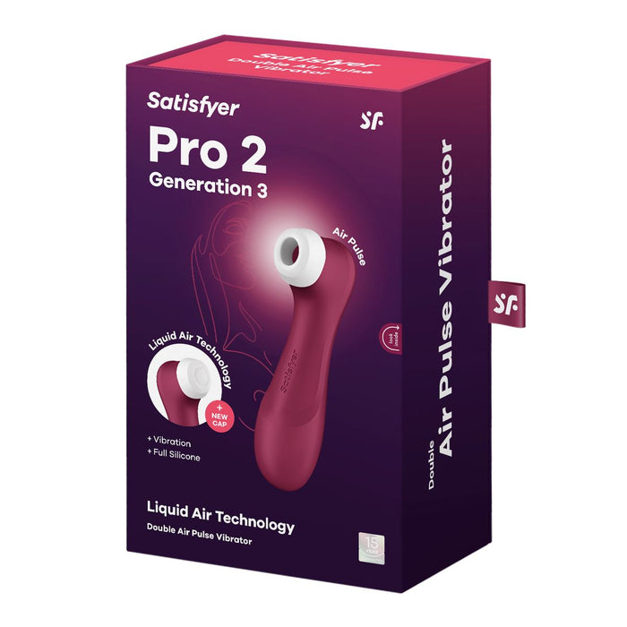 Satisyfer Pro 2 Generation 3 With Liquid Air Technology Wine Red