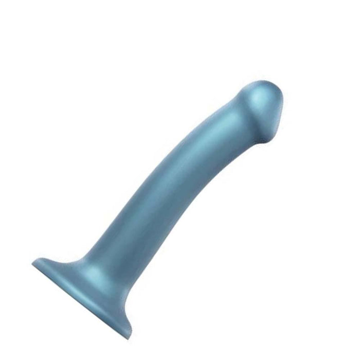 Strap-on-Me Duck Egg Blue Metallic Shine Mono Density Dildo Medium