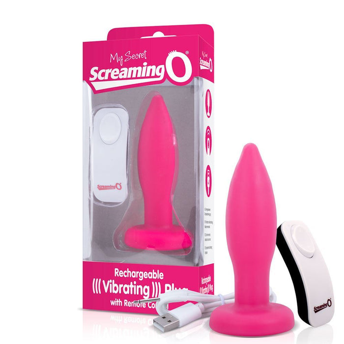 My Secret Screaming O Rechargeable Remote Control Vibrating Plug - Pink Vibe