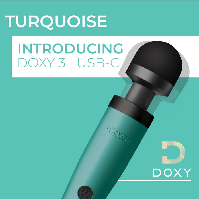 Doxy 3 USB-C - Turquoise intimate massager