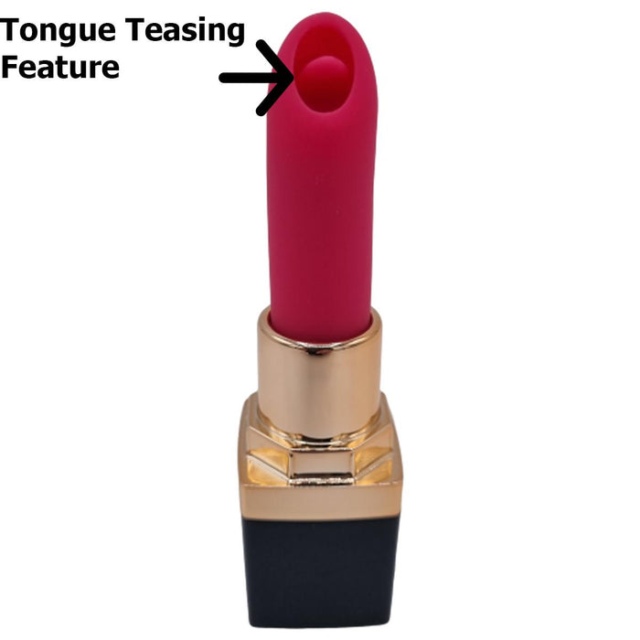 Love2b Lipstick Bullet Vibrator Powerful With Tongue Teasing Discreet Waterproof