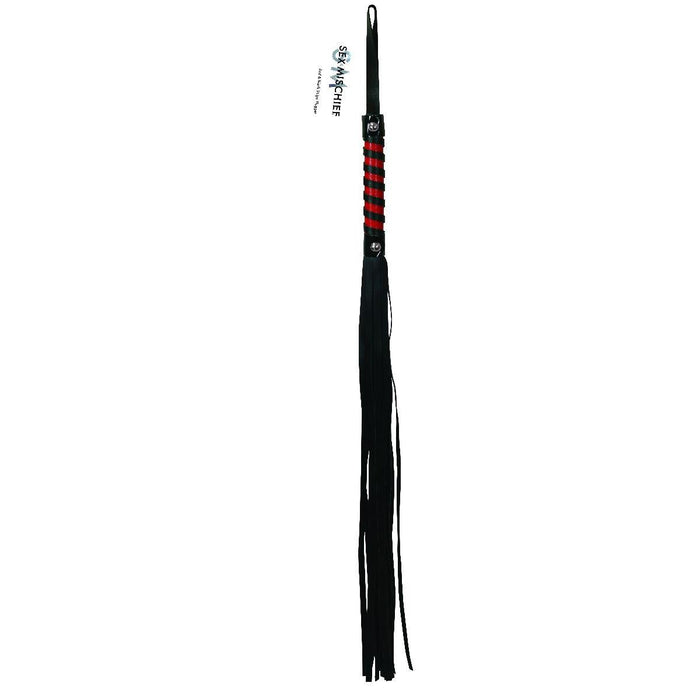 S&M Red & Black Stripe Flogger