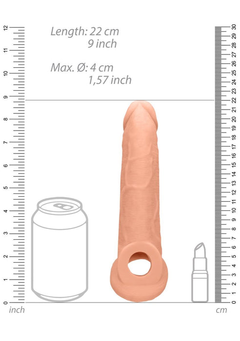 Real Rock Penis Sleeve 9" (Flesh)