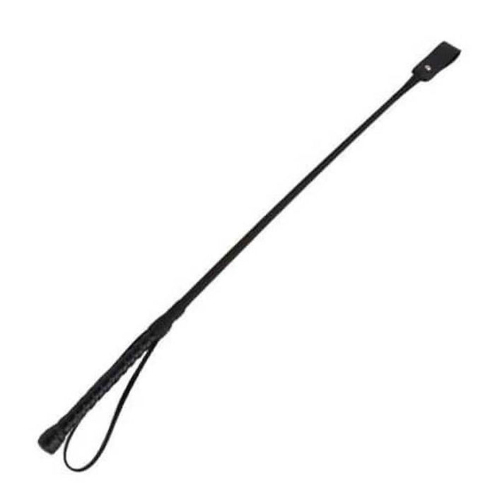 Bound Noir Nubuck Leather Riding Crop