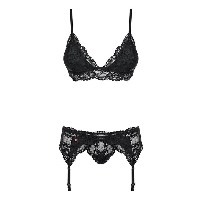 Obsessive 810-SEG-1 3 pcs Lingerie set Black