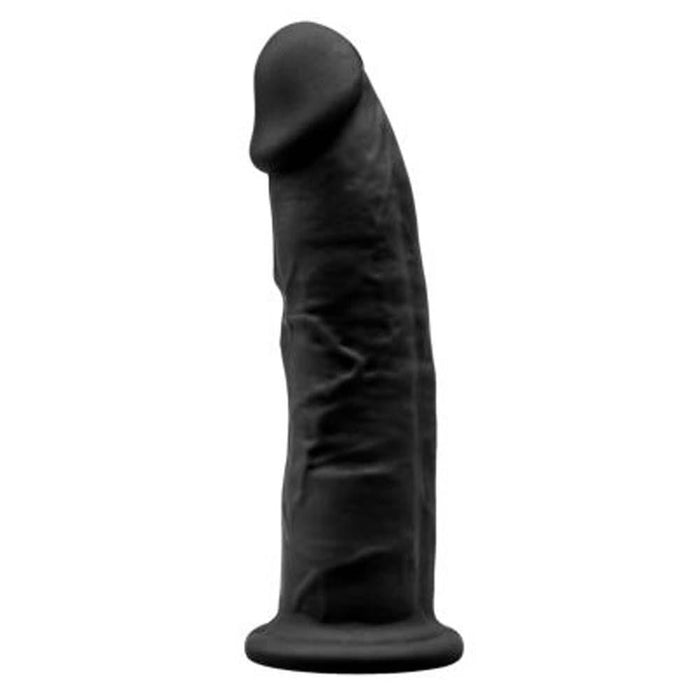 SilexD 6 inch Realistic Silicone Dual Density Dildo with Suction Cup Black