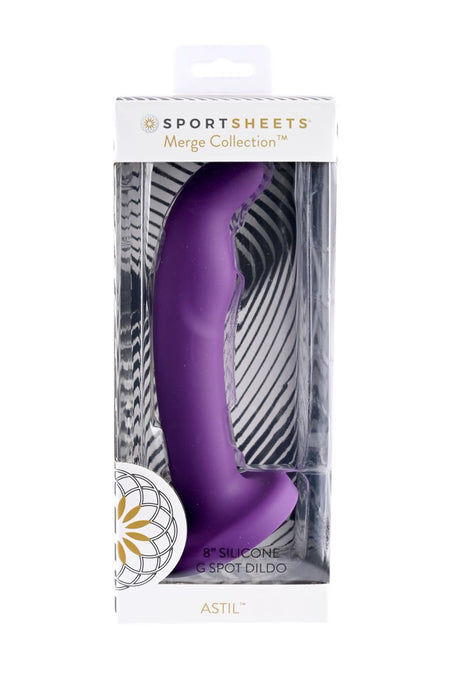 Sportsheets Merge Collection - Astil - 8" Solid Silicone G-Spot Dildo